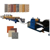 Ligne de production de panneaux métalliques sculptés, contrôlée par PLC, automatique, pour la fabrication de panneaux muraux décoratifs en PU/EPS, thermiques et gaufrés pour revêtements de façade.