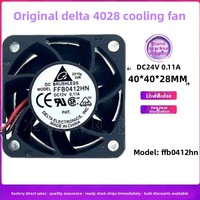Delta 4028 12V 0,11A FFB0412HN Dreidraht-Lüfter mit Hohem Luftstrom, Geräuscharm, Bürstenlos, DC-Kunststoffflügel, Stromversorgung, Server-Kühlventilator