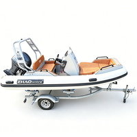 Bateau pneumatique à coque en aluminium personnalisé de 13 pieds (RIB 390) avec certificat CE, idéal pour les excursions côtières exotiques et les trajets entre les îles.