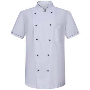 Giacca da Chef da Uomo - 65% Poliestere 35% Cotone Nero/Bianco Rif. 8501B - Product Image 3