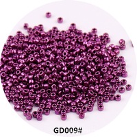 Lot de 10g de perles de rocaille cylindriques en verre électroplaqué de haute qualité, couleur métallique, 2mm, pour broderie artisanale DIY et couture de vêtements