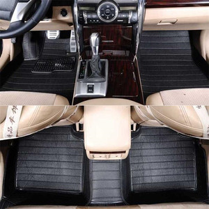 Negro un juego <span class=keywords><strong>de</strong></span> 4 alfombrillas <span class=keywords><strong>de</strong></span> goma resistentes antideslizantes delanteras y traseras, para conductores y pasajeros para coches, SUV, furgonetas y camiones - Product Image 4
