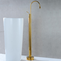 Mélangeur de baignoire sur pied de style moderne simple, multi couleurs, mitigeur en laiton à poignée unique
