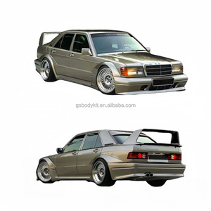 Kit de Carrocería para Mercedes-Benz Clase C W201190E, Carrocería Ancha, Guardabarros EVO2 190e, Parachoques Delantero, Parachoques Trasero, Faldones Laterales, Alerón Trasero - Product Image 2