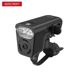 Cidorée — lampe de vélo Rechargeable 2 en 1, 200 lumens, klaxon avant, phare avant pour bicyclette, Rechargeable