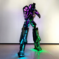 Costume de robot LED populaire, armure lumineuse RGB, tenue de mecha pour adulte, mascotte pour spectacle sur scène, cosplay, événements en boîte de nuit