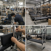 Table de Pilates Cadillac Trapeze à cadre en aluminium, multifonction, ressorts allemands, certifiée CE, pour salle de sport à domicile ou studio, garantie 5 ans