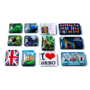 Оптовая продажа, Индивидуальный Круглый флаг страны, флаг Великобритании, я люблю, Токио, Seychlles, стеклянный Хрустальный холодильник, фото магнит на заказ - Product Image 4