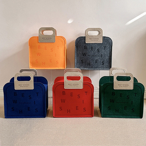 Bolsa de <span class=keywords><strong>Compras</strong></span> de Fieltro Ecológica con Logotipo Personalizado al por Mayor, Bolsa de Regalo Personalizada para Festivales y Navidad, Bolso de Mano de Fieltro - Product Image 1