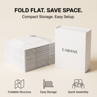 Boîte pliable en papier blanc grand format avec fermeture magnétique, matériaux recyclés, logo personnalisé de luxe, pour l'emballage de vêtements, de t-shirts et de chaussettes