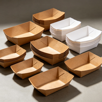 Barquette alimentaire compostable et résistante à la graisse, biodégradable, pour frites, poulet, vente en gros pour restaurants et plats à emporter