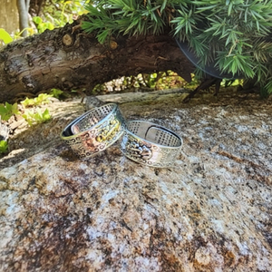 Anello Mantra buddista regolabile a sei lettere per anello di moda fortuna Business - Product Image 1