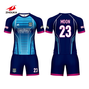 Supplier sublimation stripe soccer jersey set custom 100% polyester uniform soccer wear for adults - Product Image 2
