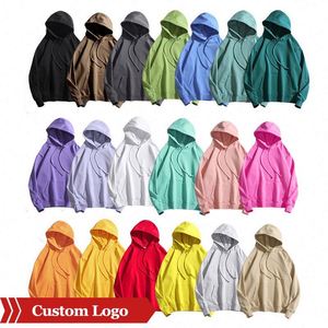 เสื้อฮู้ดแบบซิปเต็มตัว สีพื้น สำหรับผู้ชายและผู้หญิง พร้อมเชือกผูก - Product Image 1