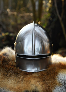 Casco Alemán Sallet de 1480 Años Aproximadamente, Hecho a Mano en Acero, Inspirado en la Edad Media, con Forro de Cuero, Diseño Histórico Decorativo para Fotografía - Product Image 2