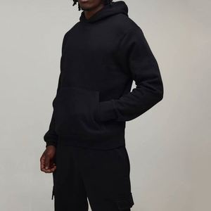 Sweat-shirt cargo noir avec poche latérale utilitaire, ensemble de survêtement deux pièces personnalisé pour homme - Product Image 3