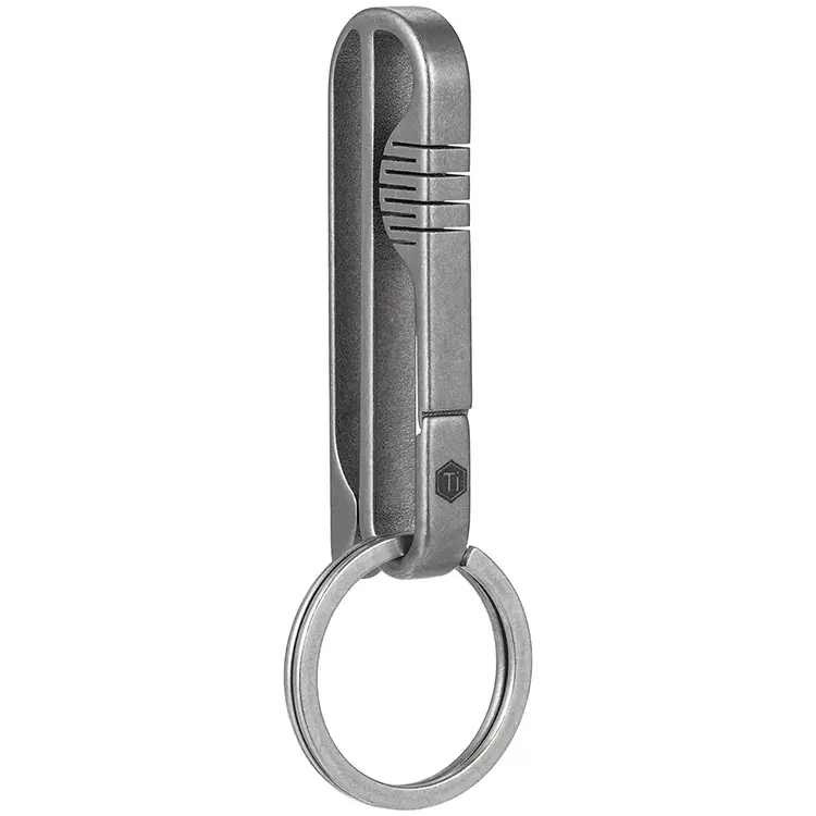 TIMULTI Quick Release Keychain,Titanium Carabiner Keychain Clip