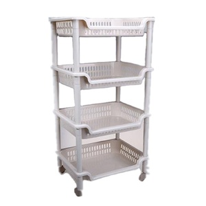 Estante de Almacenamiento de 4 Niveles para Cocina y <span class=keywords><strong>Baño</strong></span>, de 83 cm de Alto, con 4 Repisas de Plástico - Product Image 1