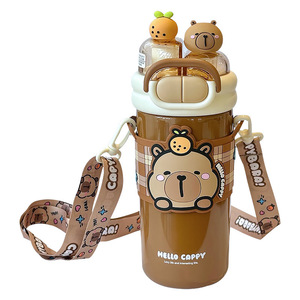 Bouteille d'eau isotherme Hello Cappy Kids 500 ml avec paille pour enfants, gourde en acier inoxydable pour l'école - Product Image 4