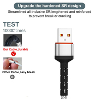 Kabel USB ke Type-C Xput 2A 10W dengan Jaket PVC Berlapis Nilon untuk IOS dan Komputer, Garansi 12 Bulan, Pengisian Daya Super Cepat