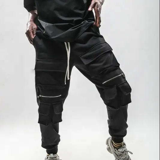 2021 Men Pants Cargo Men's Clothing Sweatpants Loose Trousers Goth Black Cargo Pants Men