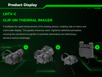 LNTV-C IP67 50Hz OLED 800*600 Hot Fusion Multi Mode Highlight Night Vision 200-300m Range Clip on Thermal Imager