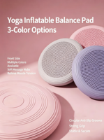 Coussin d'équilibre gonflable portable en PVC, disque d'équilibre, tapis de yoga et de Pilates pour unisexe, maison, voyage, vente en gros, OEM, personnalisé