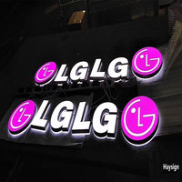 Letrero acrílico personalizado para exteriores, señal de letras de canal 3D, frontal y trasera