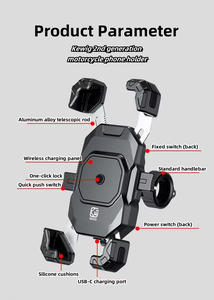 Support <span class=keywords><strong>de</strong></span> téléphone sans fil étanche Kewig pour <span class=keywords><strong>moto</strong></span>, vélo et scooter - Product Image 5