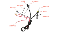 Nouvel accessoire d'éclairage automobile : Kit de câblage IDISON H4 12V 130W avec faisceau de câbles relais et contrôleur pour lentille de projecteur BI LED