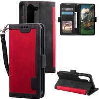 Étui portefeuille en cuir bicolore pour Samsung Galaxy S25 Plus S24 FE S23 Ultra S22 A34 A54 5G A14 A13 4G A32 Two Tone Flip Cover