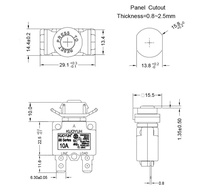 Disjoncteur thermique de protection contre les surcharges pour moteur de compresseur solaire à clipser Kuoyuh série 88 8A