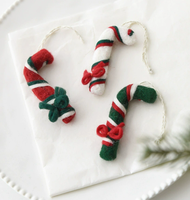 Décorations de Noël en feutre en forme de mini-bâtonnet, pendentifs mignons pour sapin de Noël, décorations de Noël pour la maison et les fêtes