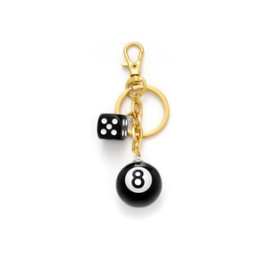 Llaveros de Dados de la Suerte Coloridos, <span class=keywords><strong>Mini</strong></span> Llavero de Bola de Billar Número 8, Llaveros de Dados para Mujer, Adorno para Bolso o Cartera - Product Image 4