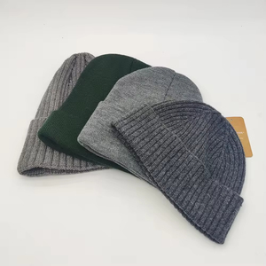 Wholesale Custom Embroidered Logo Beanie Cap Luxury Knitted Warm Pullover <b>Hat</b> High Quality Outdoor Winter Headwear - Product Image 1
