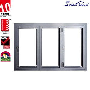Superhouse sistema comercial vidrio aluminio bi-plegable/bifold/acordeón/<span class=keywords><strong>ventana</strong></span> plegable con NOA NFRC AS2047 - Product Image 3