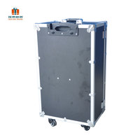 Boîte à canne et outils de maquillage, avec chariot, taille personnalisée, matériaux métalliques, étui de vol en aluminium pour DJ