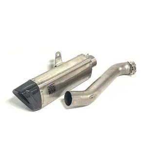 Race bike Exhaust Muffler Motorcycle For RSV4/TuonoV4 Titanium Alloy Middle Link Pipe Silencer Modified exhaust T2