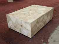 Table basse en marbre beige Kunis Breccia sur mesure SH STONE, design moderne rectangulaire, marbre Ceppo Romano, meubles de maison