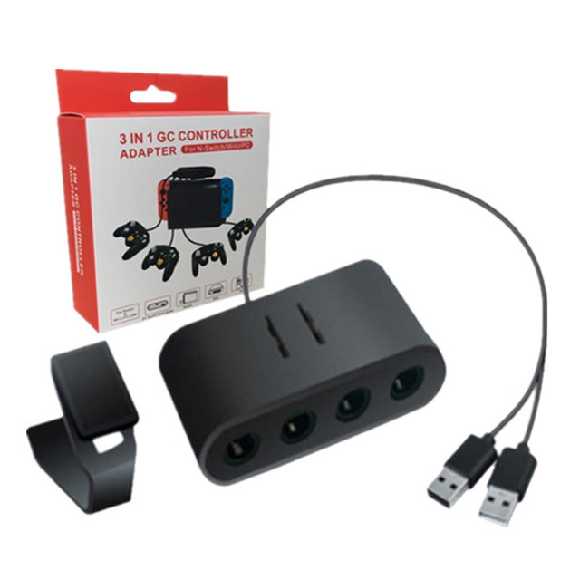 PC USB Controller Adapter Converter 3 in 1 Adapter for GC to Wii U PC Switch Controller Converter