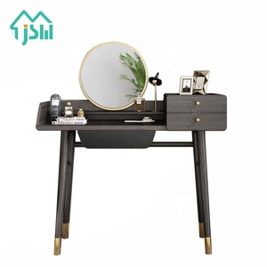 European Style Luxury Modern Storage <strong>Black</strong> Simple <strong>Vanity</strong> Mirror Set Dressing <strong>Table</strong> - Product Image 6