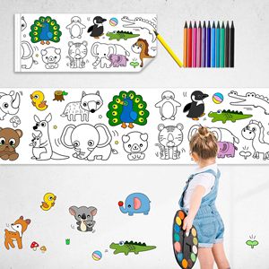 Kinder-Zeichen rolle Mal papierrolle für Kinder, Zeichen papierrolle DIY-Malerei Zeichnung Farbe Füll papier Graffiti-Schriftrolle - Product Image 2