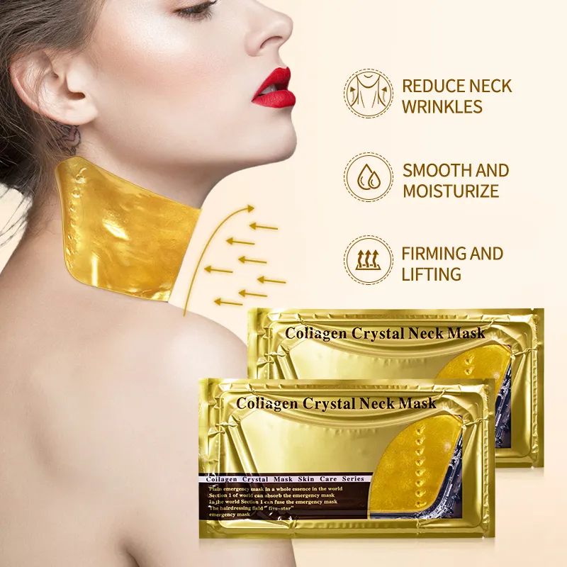 Werks lieferant Gold Collagen Neck Mask Hautpflege Straffende Anti-Aging 24K Gold Maske