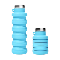 Bouteille d'eau pliable pliante en silicone sans BPA capacité de 500ml eau bouillante potable directe Applicable pour les voyages en camping
