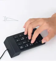 Kabel gebundene USB-Ziffern tastatur Schlankes Mini-Nummern pad Digitale Tastatur 18 Tasten für Laptop-PC Desktop-Notebook und mehr