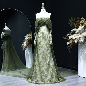 Sharon Said SF254 elegante verde fuera del hombro vestido de noche de encaje boda Formal vestido de fiesta vestidos de graduación invitados - Product Image 2