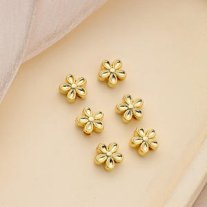 Fashion Pearl <b>Bracelet</b> Jewelry Material 18k Bag Gold Inlaid Oval Colored Zirconium Double Row Three Rows of <b>Beads</b> Flower - Product Image 2