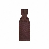 Ensemble de chaussettes amples pour femme en acrylique jacquard tricoté, respirantes et antibactériennes, avec revers au-dessus du genou, chaudes pour l'hiver