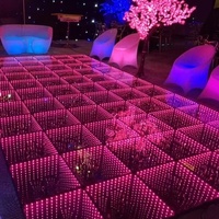 TOP 3d Led Dance Floor DJ Disco Night Club Décoration 3D Miroir RGB Panneaux Tapis Tuile Swired Led Par Machines De Mariage Offre Spéciale CE
