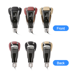 Navihua New Arrival Car <b>Gear</b> <b>Knob</b> Leather <b>Gear</b> Lever Handle for Porsche Cayenne 2014-2017 Fiber Interior Car Accessories - Product Image 5